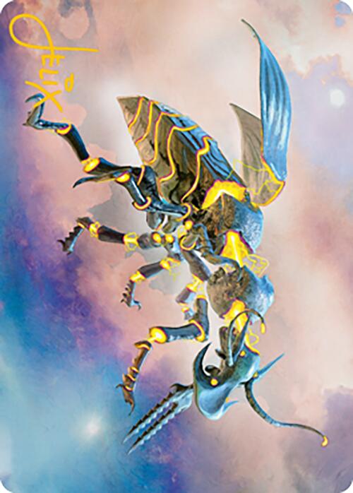 Zabaz, the Glimmerwasp Art Card (Gold-Stamped Signature) [Modern Horizons 2 Art Series] | Tables and Towers