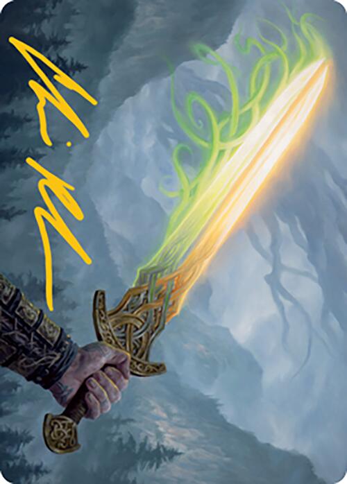 Sword of Hearth and Home Art Card (Gold-Stamped Signature) [Modern Horizons 2 Art Series] | Tables and Towers