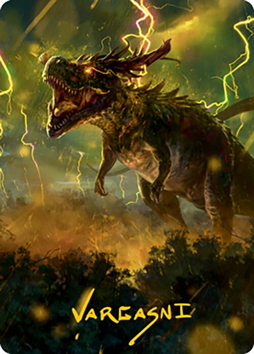 Thrasta, Tempest's Roar Art Card (42) (Gold-Stamped Signature) [Modern Horizons 2 Art Series] | Tables and Towers