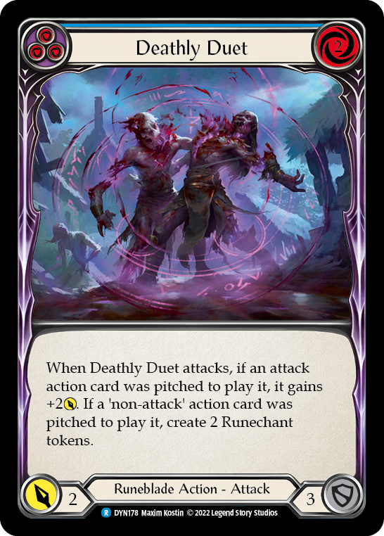 Deathly Duet (Blue) [DYN178] (Dynasty)  Rainbow Foil | Tables and Towers