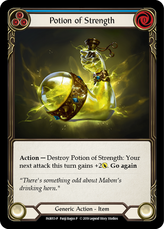 Potion of Strength [FAB013-P] (Promo)  1st Edition Cold Foil | Tables and Towers