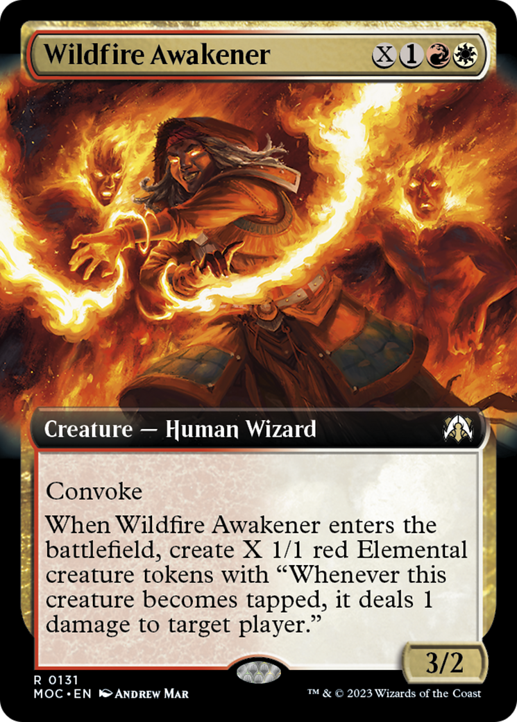 Wildfire Awakener (Extended Art) [March of the Machine Commander] | Tables and Towers