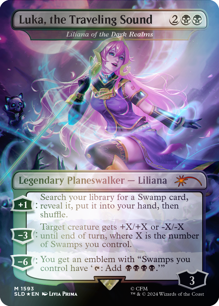 Luka, the Traveling Sound - Liliana of the Dark Realms (Rainbow Foil) [Secret Lair Drop Series] | Tables and Towers