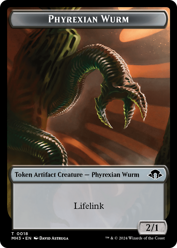 Phyrexian Wurm Token (0018) [Modern Horizons 3 Tokens] | Tables and Towers