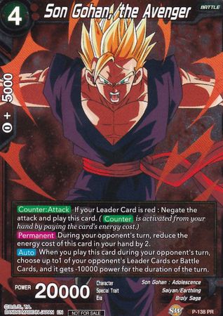 Son Gohan, the Avenger (P-138) [Promotion Cards] | Tables and Towers