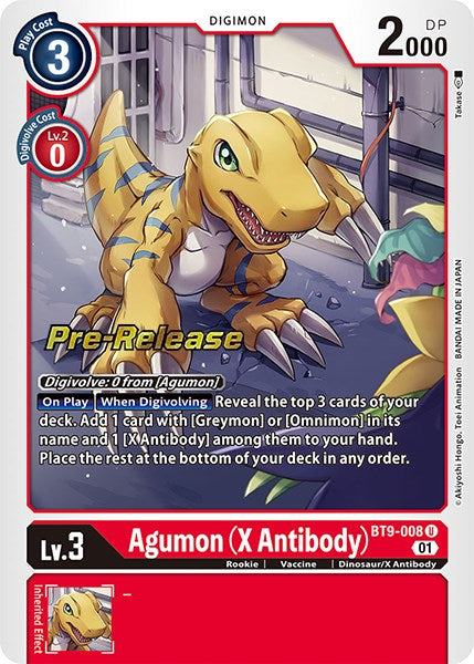 Agumon (X Antibody) [BT9-008] [X Record Pre-Release Promos] | Tables and Towers