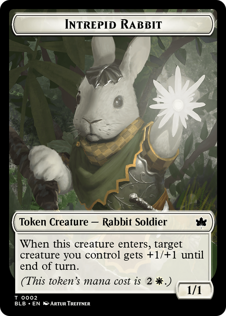 Intrepid Rabbit Token [Bloomburrow Tokens] | Tables and Towers