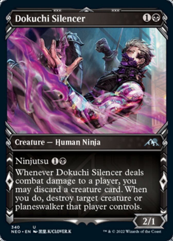 Dokuchi Silencer (Showcase Ninja) [Kamigawa: Neon Dynasty] | Tables and Towers