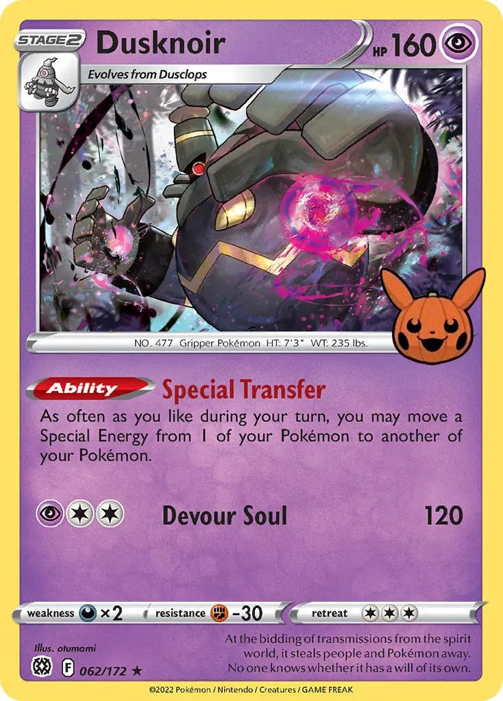 Dusknoir (062/172) [Trick or Trade] | Tables and Towers