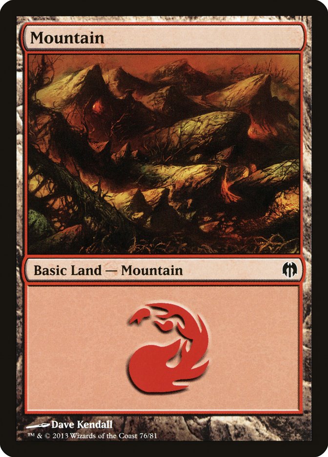 Mountain (76) [Duel Decks: Heroes vs. Monsters] | Tables and Towers