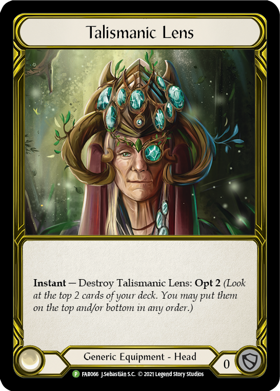 Talismanic Lens (Golden) [FAB066] (Promo)  Cold Foil | Tables and Towers