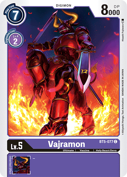 Vajramon [BT5-077] [Battle of Omni] | Tables and Towers