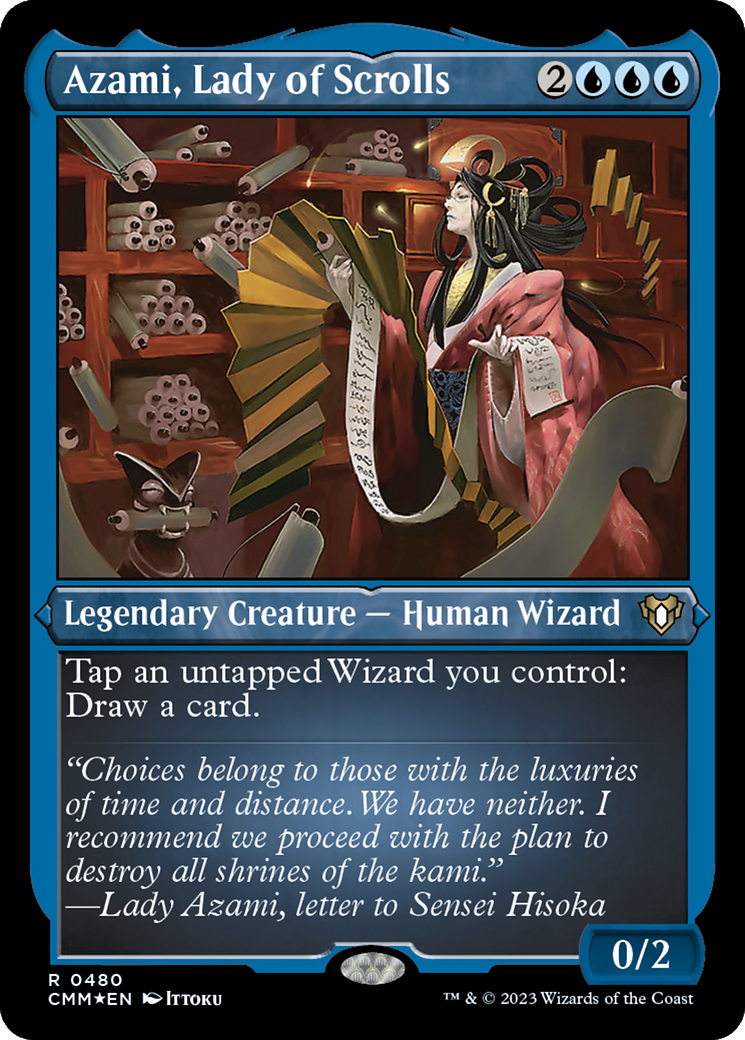 Azami, Lady of Scrolls (Foil Etched) [Commander Masters] | Tables and Towers