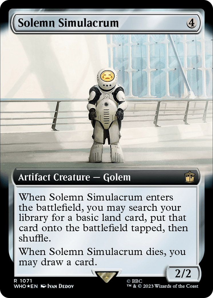 Solemn Simulacrum (Extended Art) (Surge Foil) [Doctor Who] | Tables and Towers