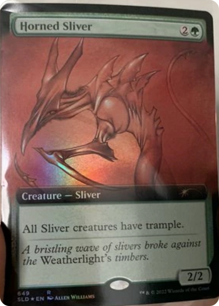 Horned Sliver (Extended Art) [Secret Lair Drop Promos] | Tables and Towers