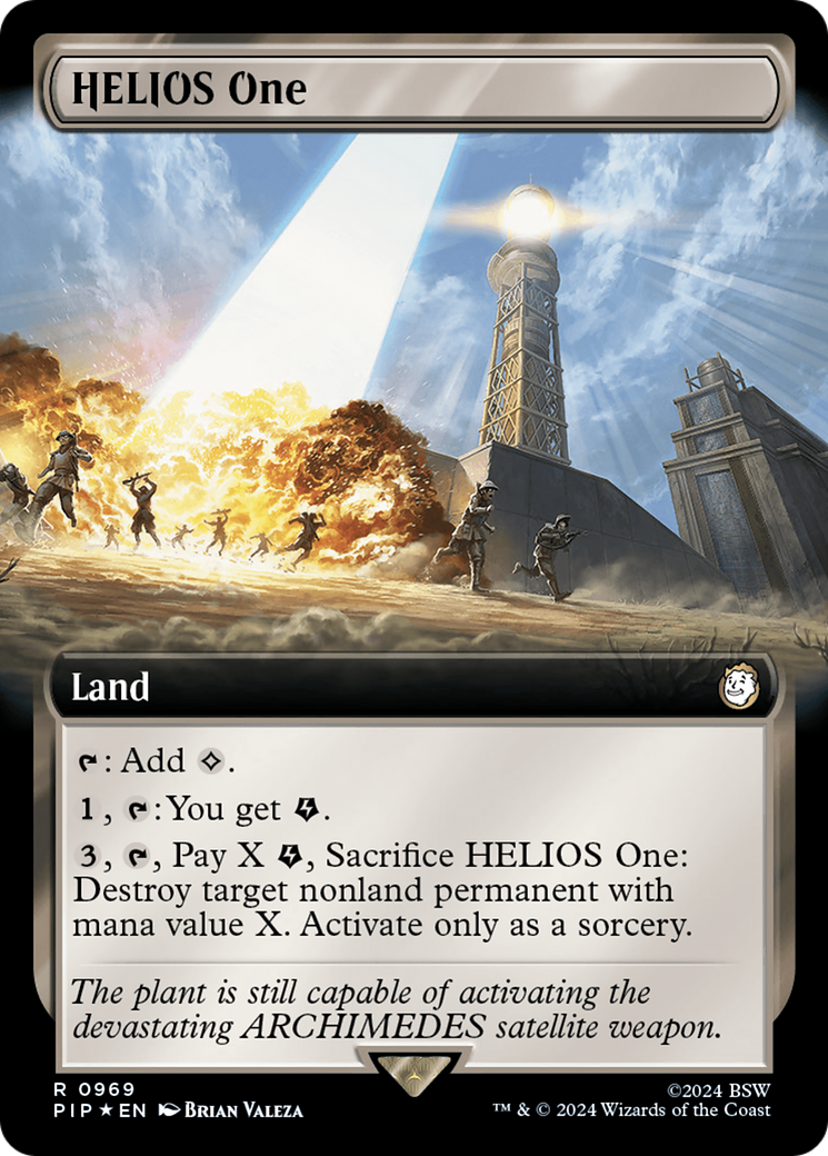 HELIOS One (Extended Art) (Surge Foil) [Fallout] | Tables and Towers