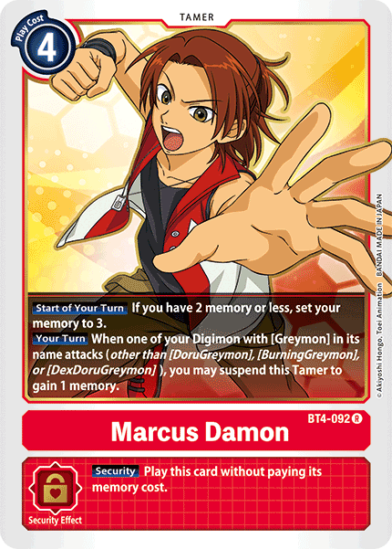 Marcus Damon [BT4-092] [Great Legend] | Tables and Towers