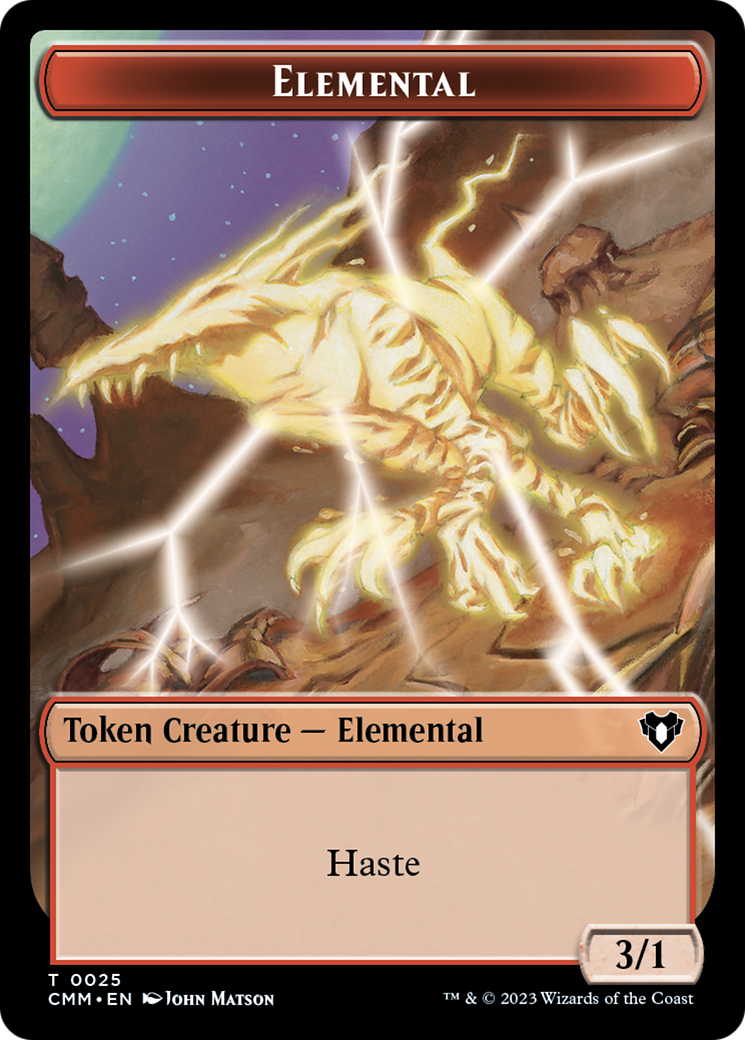 Thopter // Elemental (0025) Double-Sided Token [Commander Masters Tokens] | Tables and Towers