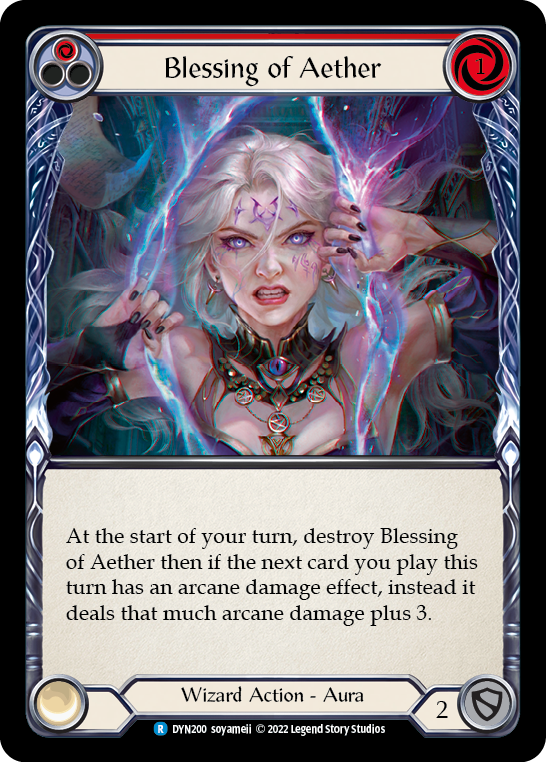 Blessing of Aether (Red) [DYN200] (Dynasty)  Rainbow Foil | Tables and Towers