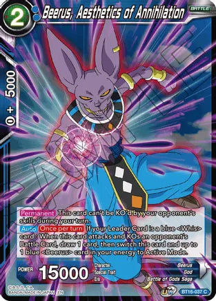 Beerus, Aesthetic of Annihilation (BT16-037) [Realm of the Gods] | Tables and Towers