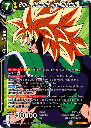 Broly, Demonic Intimidation (Broly Pack Vol. 3) (P-110) [Promotion Cards] | Tables and Towers