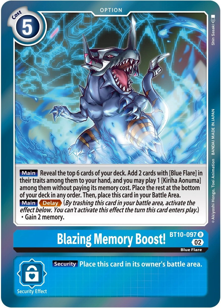 Blazing Memory Boost! [BT10-097] [Xros Encounter] | Tables and Towers