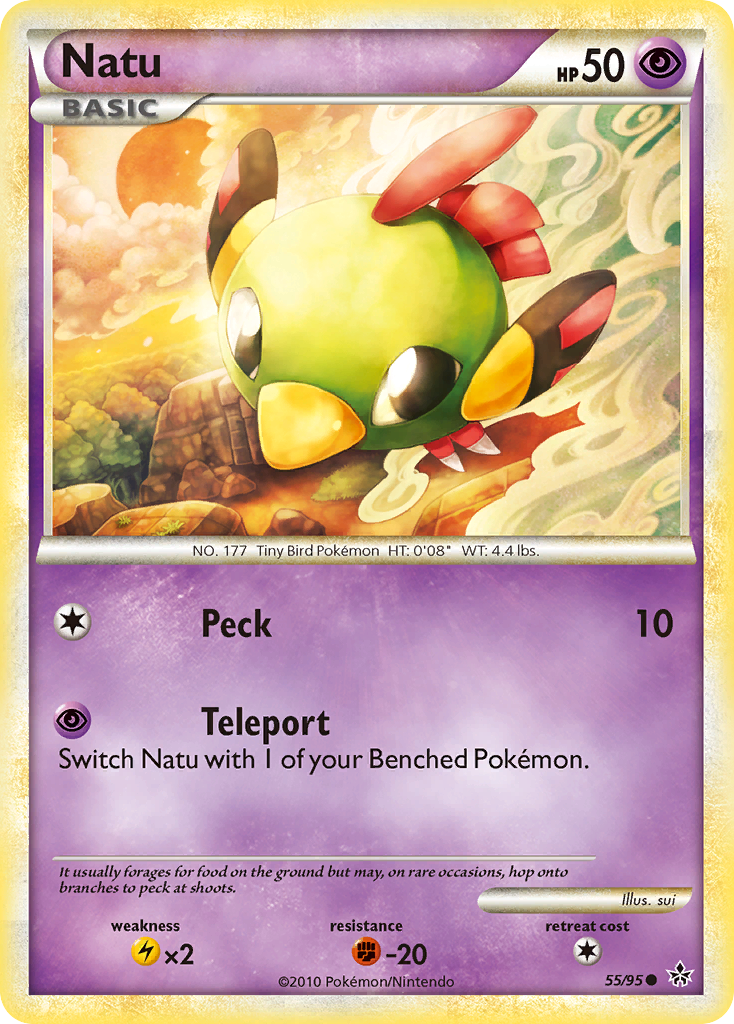 Natu (55/95) [HeartGold & SoulSilver: Unleashed] | Tables and Towers