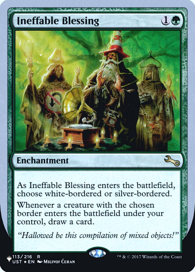 Ineffable Blessing (Bordered) (Unfinity Foil Edition) [The List] | Tables and Towers