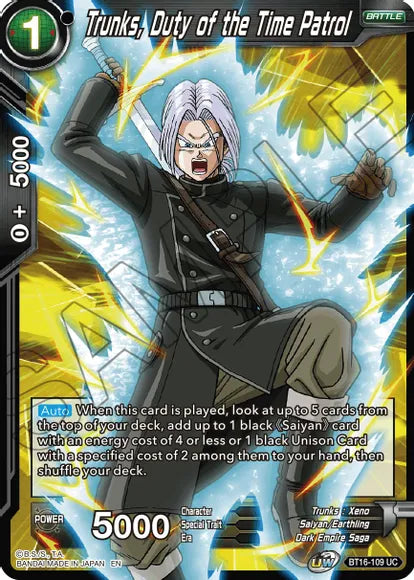 Trunks, Duty of the Time Patrol (BT16-109) [Realm of the Gods] | Tables and Towers