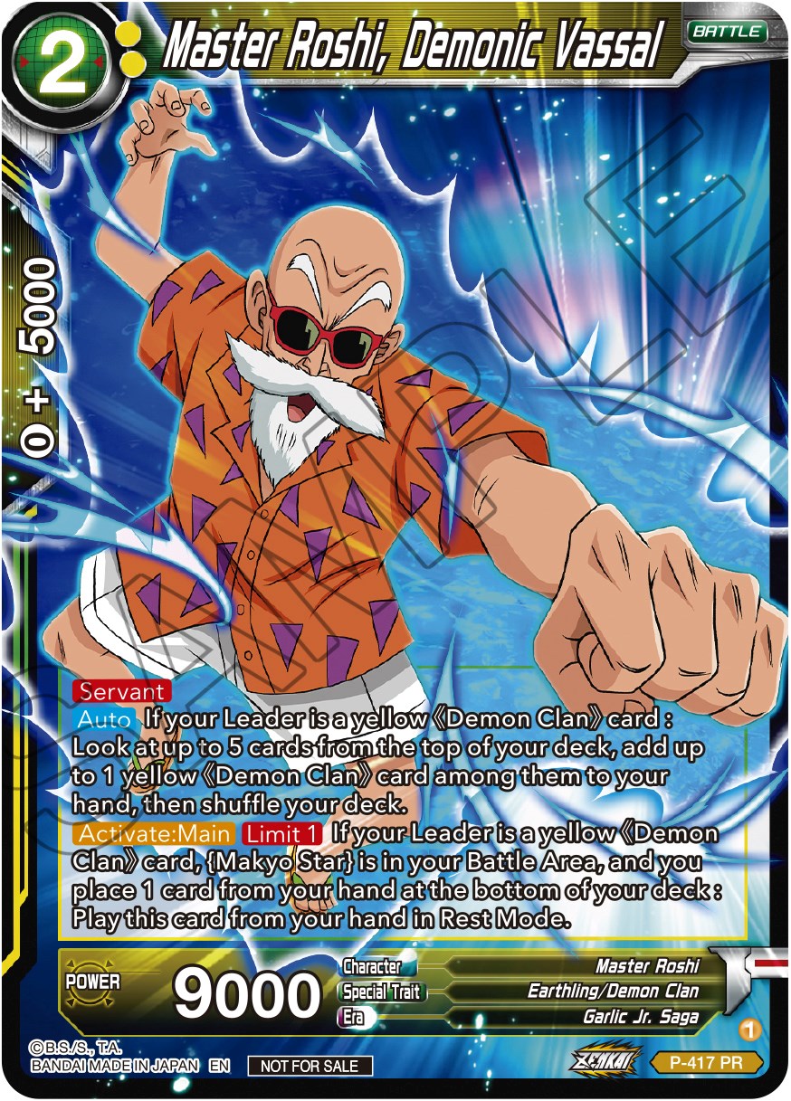 Master Roshi, Demonic Vassal (Zenkai Series Tournament Pack Vol.1) (P-417) [Tournament Promotion Cards] | Tables and Towers