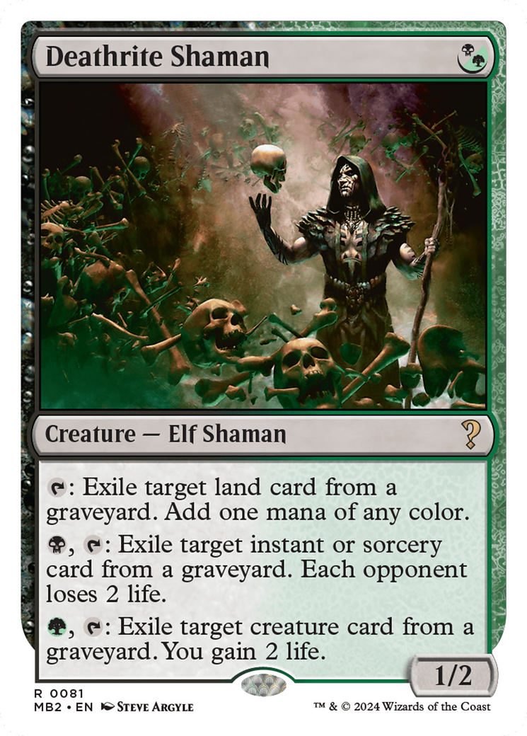 Deathrite Shaman (White Border) [Mystery Booster 2] | Tables and Towers