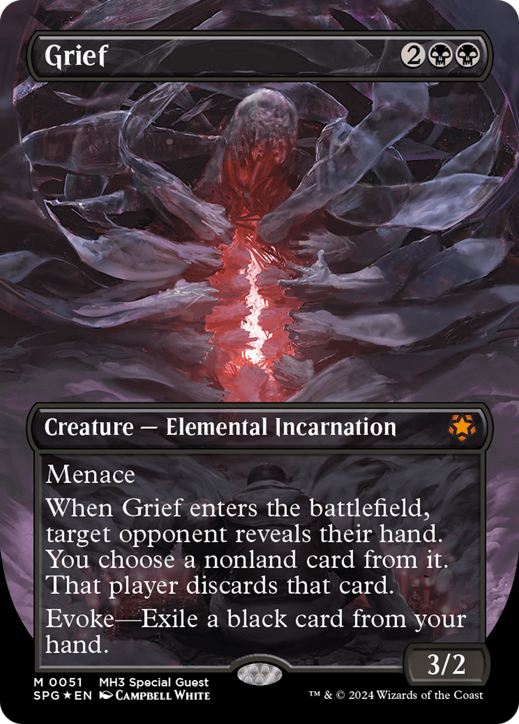 Grief (Borderless) (Textured Foil) [Modern Horizons 3 Special Guests] | Tables and Towers
