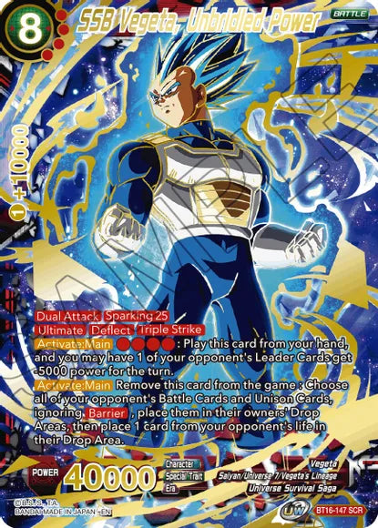 SSB Vegeta, Unbridled Power (BT16-147) [Realm of the Gods] | Tables and Towers