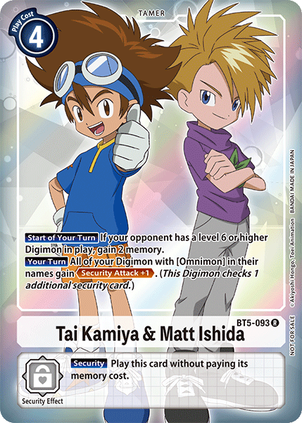 Tai Kamiya & Matt Ishida [BT5-093] (Buy-A-Box Promo) [Battle of Omni Promos] | Tables and Towers