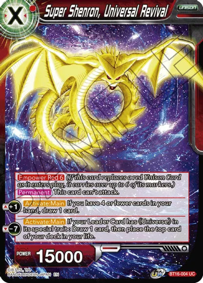 Super Shenron, Universal Revival (BT16-004) [Realm of the Gods] | Tables and Towers