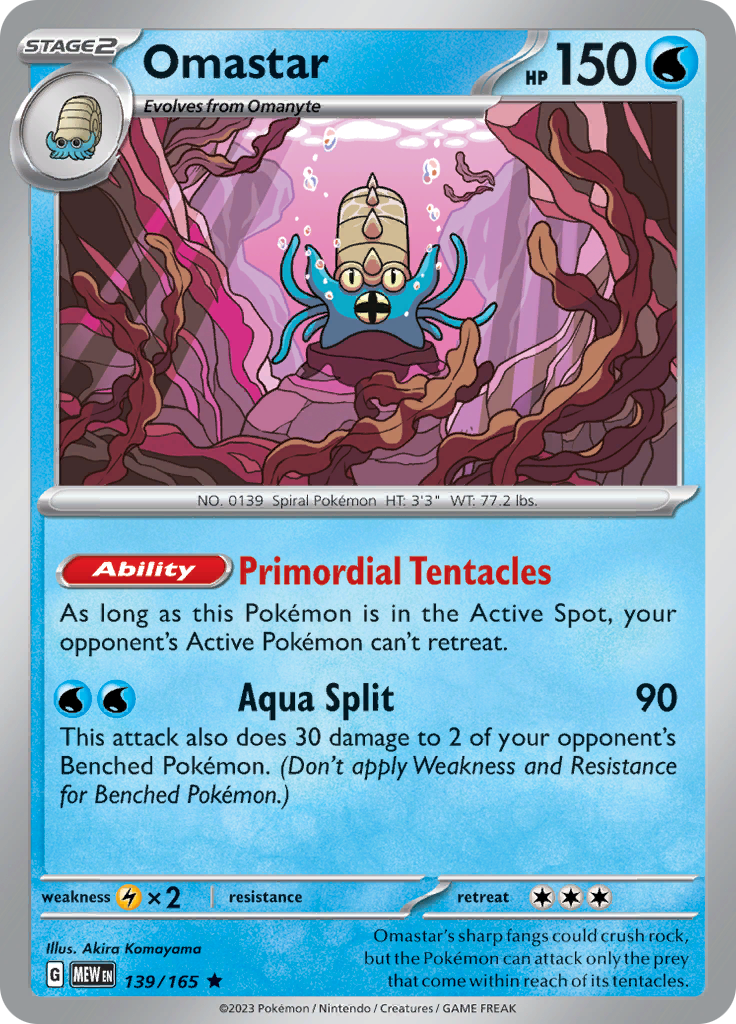 Omastar (139/165) [Scarlet & Violet: 151] | Tables and Towers