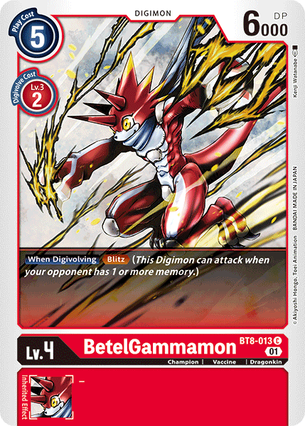 BetelGammamon [BT8-013] [New Awakening] | Tables and Towers