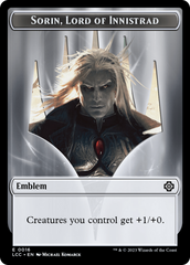 Emblem - Sorin, Lord of Innistrad // Vampire (0004) Double-Sided Token [The Lost Caverns of Ixalan Commander Tokens] | Tables and Towers