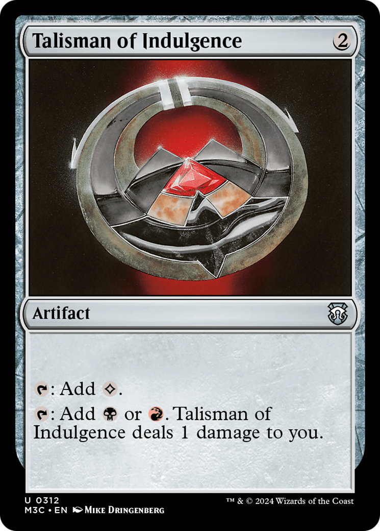 Talisman of Indulgence (Ripple Foil) [Modern Horizons 3 Commander] | Tables and Towers