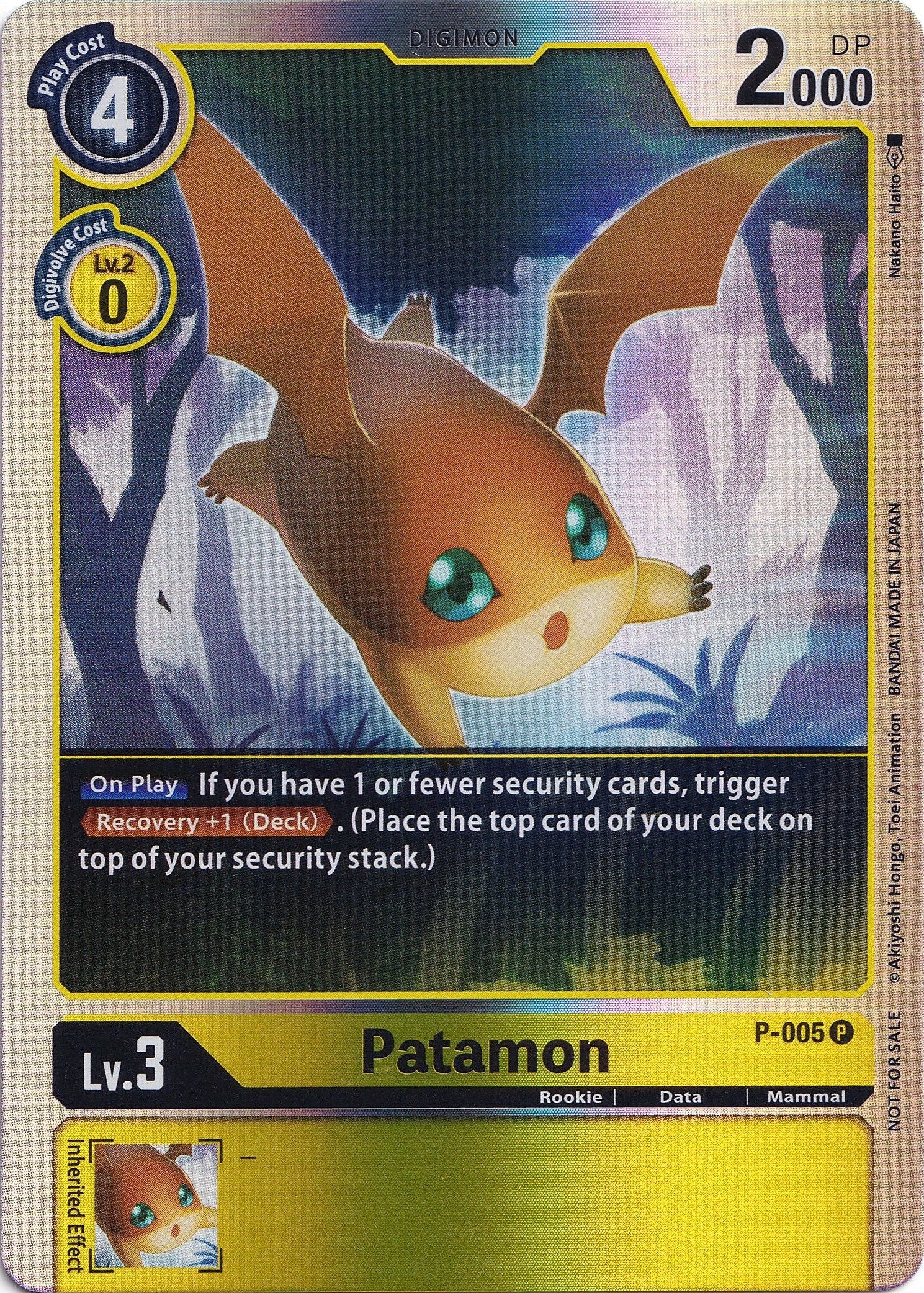 Patamon [P-005] (Rainbow Foil) [Promotional Cards] | Tables and Towers