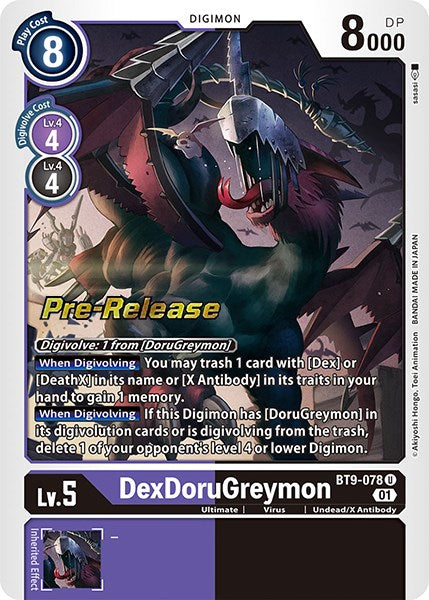 DexDoruGreymon [BT9-078] [X Record Pre-Release Promos] | Tables and Towers