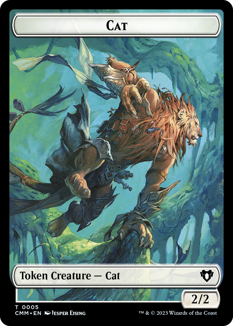 Treasure // Cat (0005) Double-Sided Token [Commander Masters Tokens] | Tables and Towers