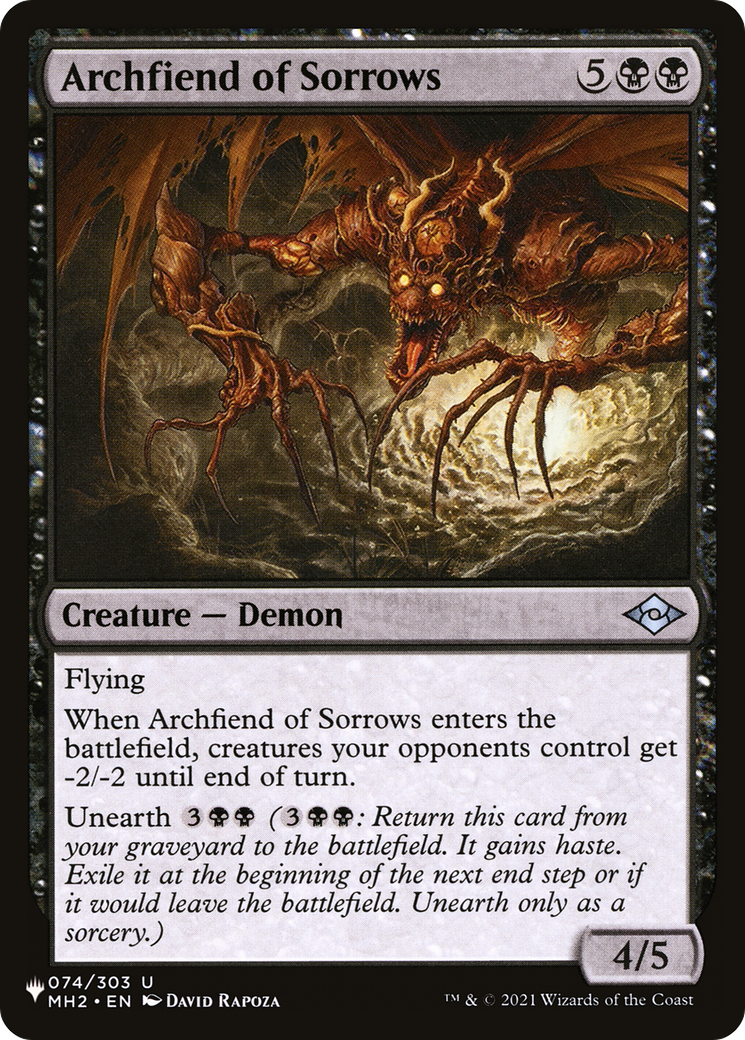 Archfiend of Sorrows [The List Reprints] | Tables and Towers