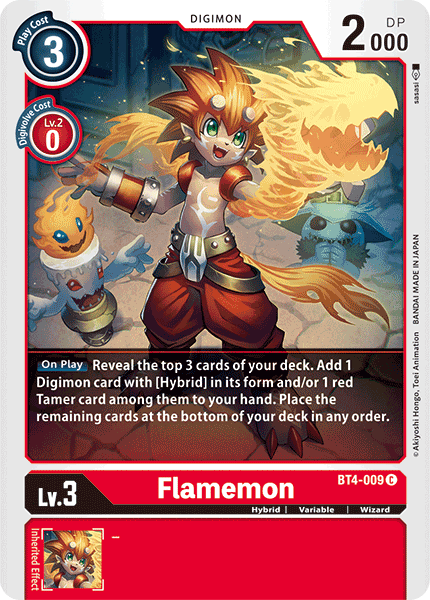 Flamemon [BT4-009] [Great Legend] | Tables and Towers