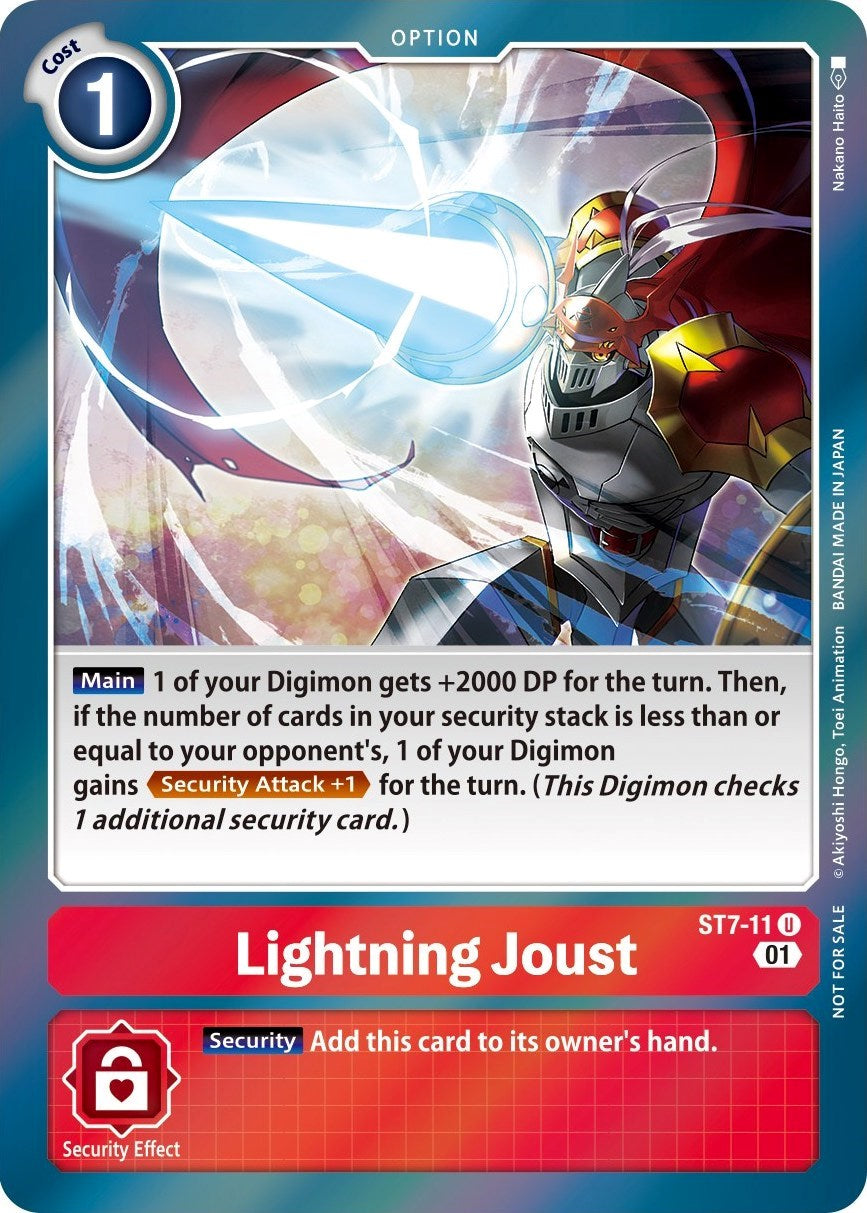 Lightning Joust [ST7-11] (Gen Con 2022) [Starter Deck: Gallantmon Promos] | Tables and Towers