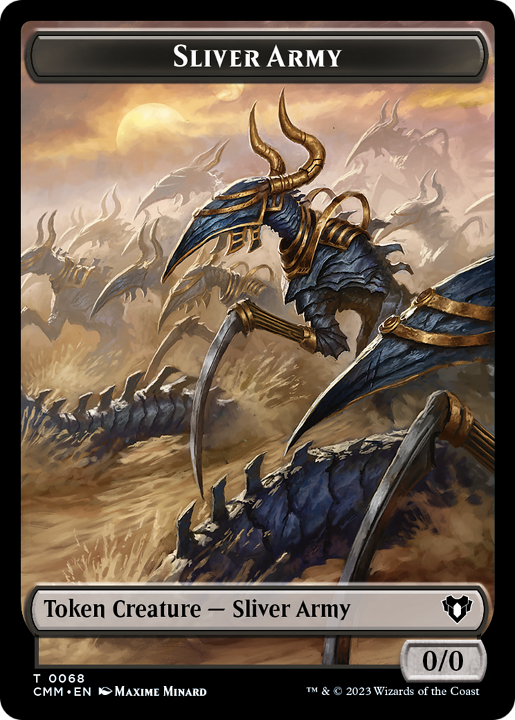 Sliver Army // Sliver Double-Sided Token [Commander Masters Tokens] | Tables and Towers