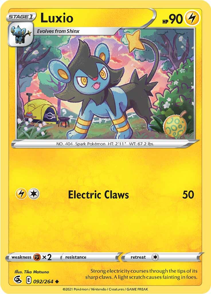 Luxio (092/264) [Sword & Shield: Fusion Strike] | Tables and Towers