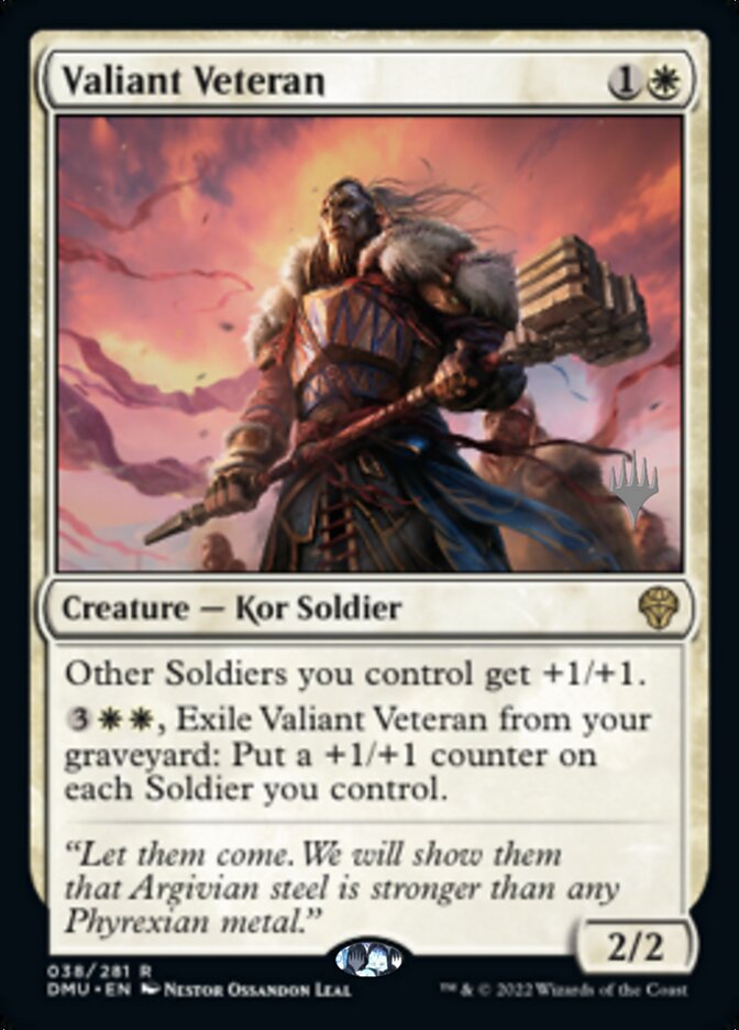 Valiant Veteran (Promo Pack) [Dominaria United Promos] | Tables and Towers