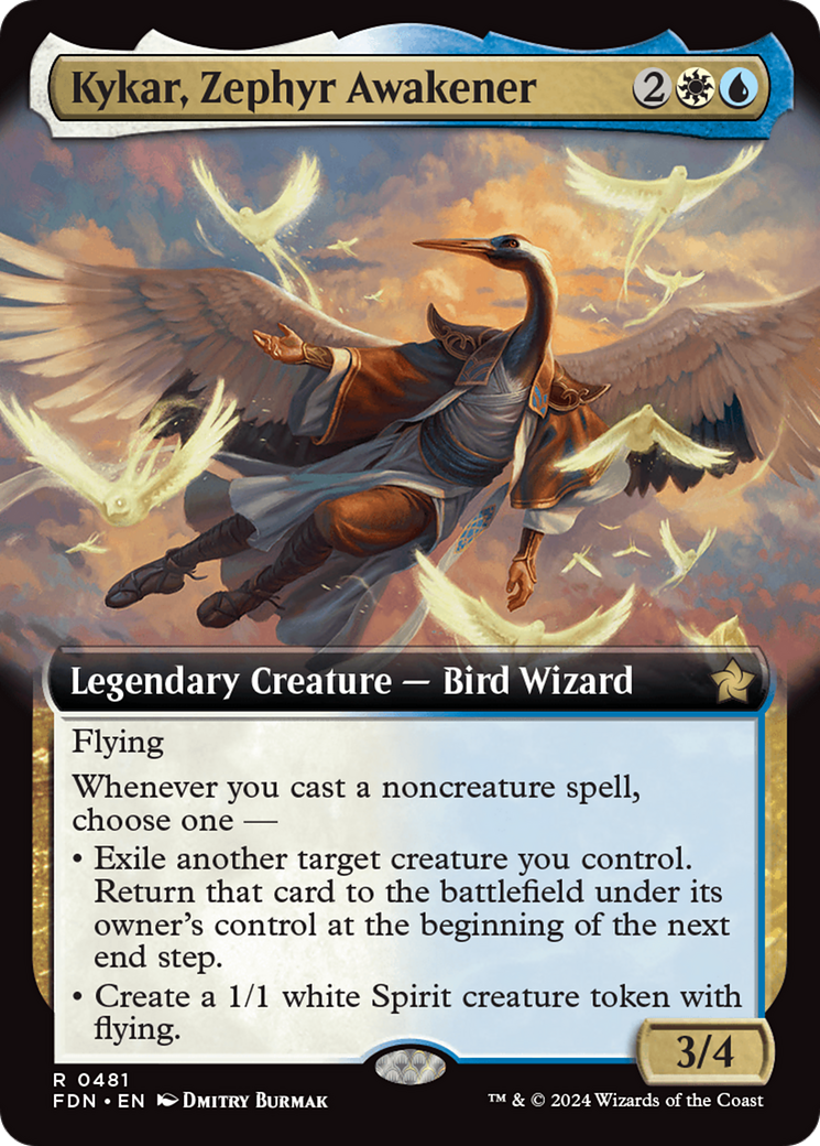 Kykar, Zephyr Awakener (Extended Art) [Foundations] | Tables and Towers