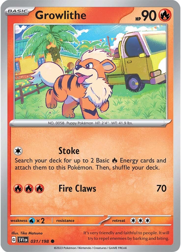 Growlithe (031/198) [Scarlet & Violet: Base Set] | Tables and Towers